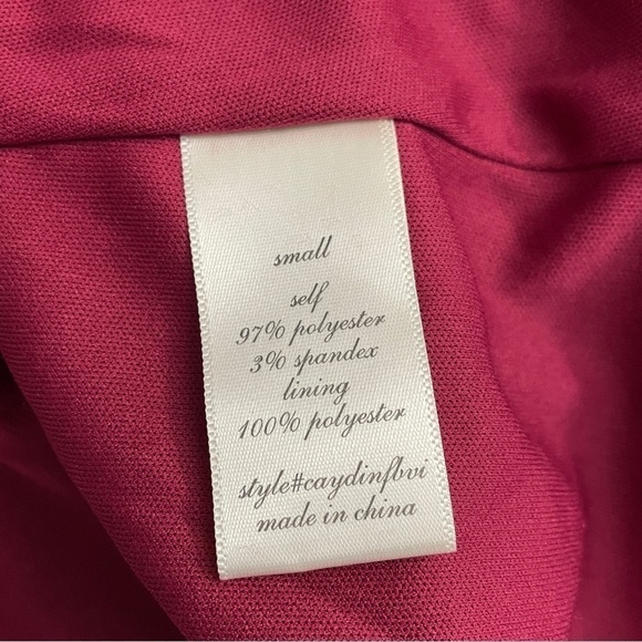 Francesca's Caydin velvet flounce shift dress NWT small - Picture 8 of 8